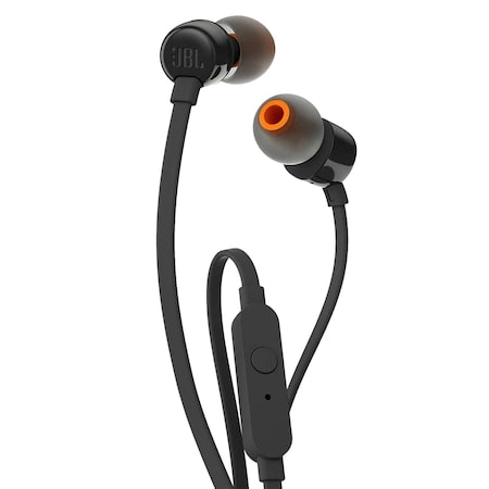 Jbl T Series T110 In Ear Wired Headphones, Black JBLT110BLKAM